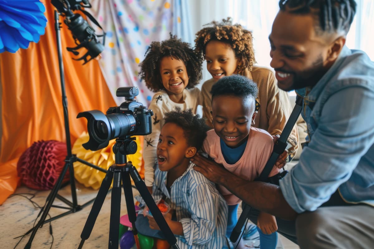 African family creating content